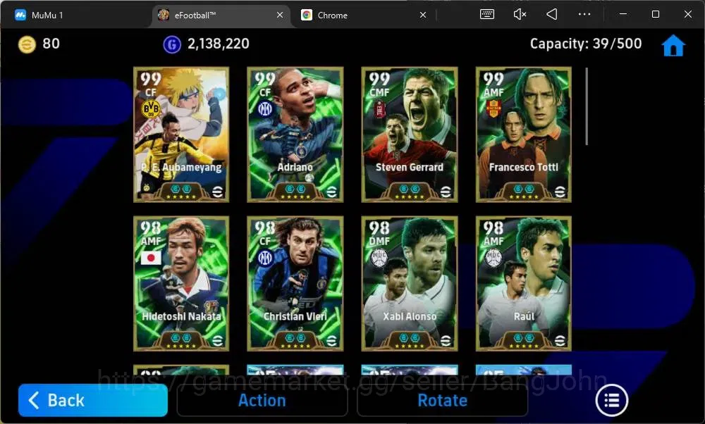 eFootball Accounts Mobile|PW 3215|Epic Adriano,Gerrard,Totti,Nakata E image 3