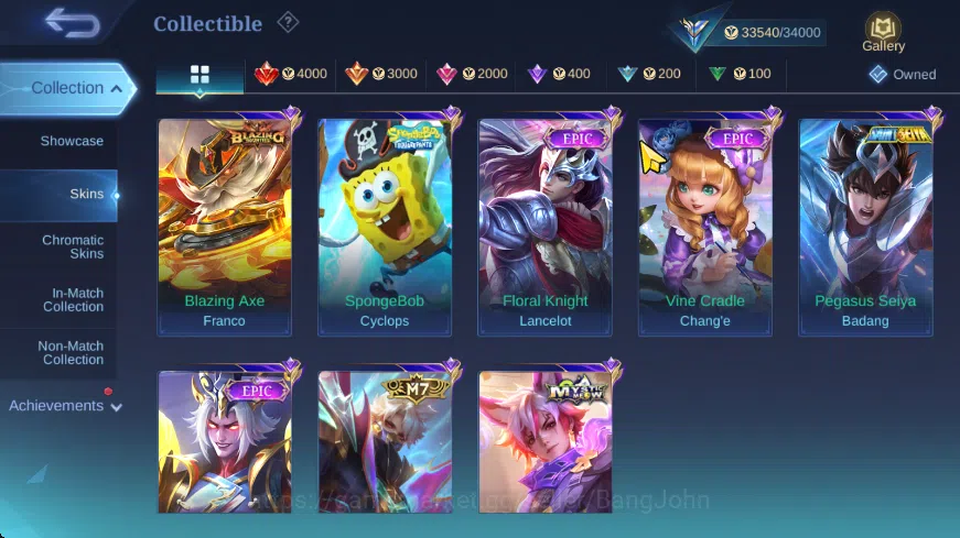 Mobile Legends: Bang Bang Accounts Hero 120+ | Skin 180+, M& granger, Saint S badang, image 6