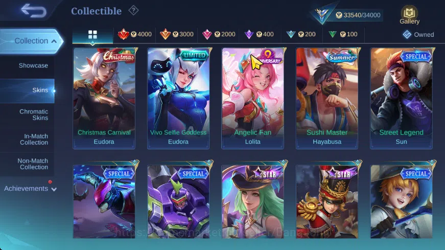 Mobile Legends: Bang Bang Accounts Hero 120+ | Skin 180+, M& granger, Saint S badang, image 9
