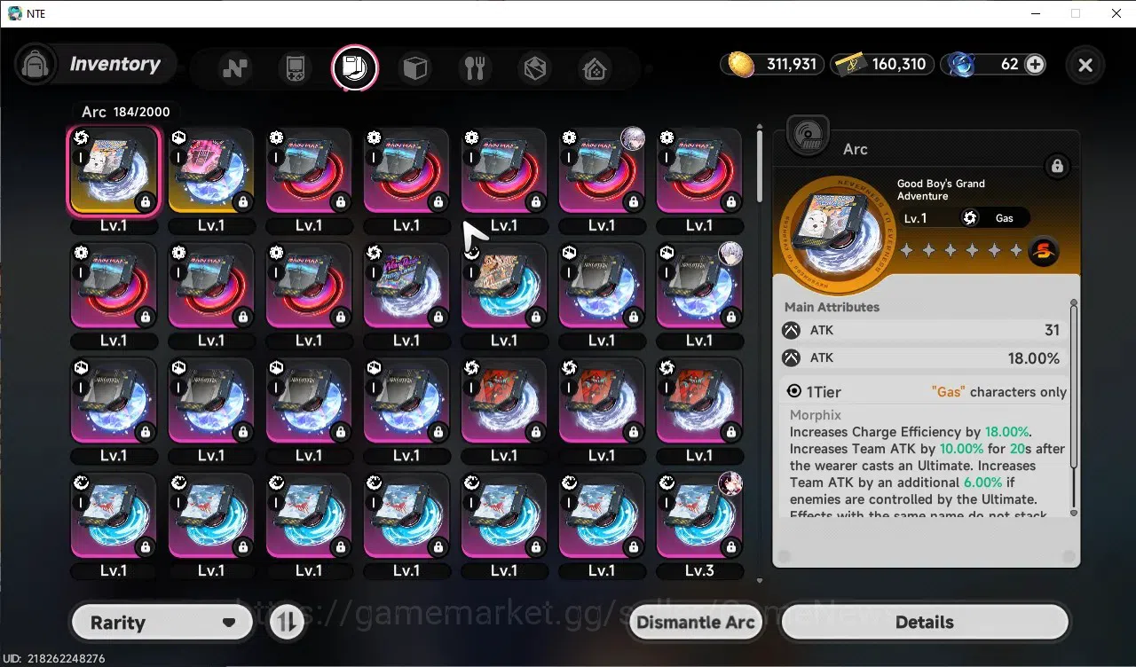Neverness to Everness Accounts GLOBAL NA|HL 11|TL 8|19 S.Dice|4 SSR 2 Limited (Chaos,Lacrimosa),Baicang,Daffodill|2 SSR 19