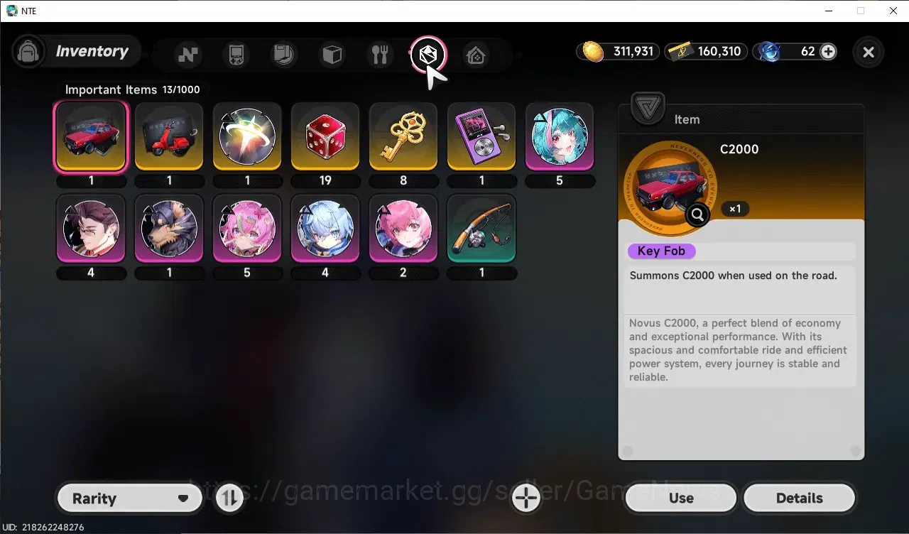 Neverness to Everness Accounts GLOBAL NA|HL 11|TL 8|19 S.Dice|4 SSR 2 Limited (Chaos,Lacrimosa),Baicang,Daffodill|2 SSR 20