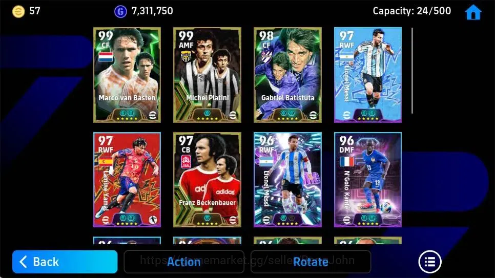 eFootball Accounts Mobile|PW 3171|Marco Van Basten Epic,Gabriel Batis image 3