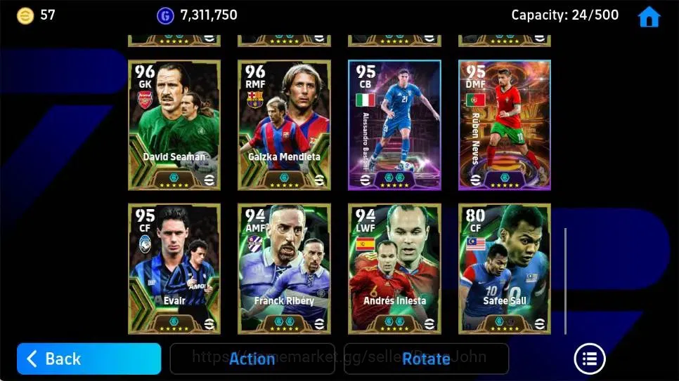 eFootball Accounts Mobile|PW 3171|Marco Van Basten Epic,Gabriel Batis image 5