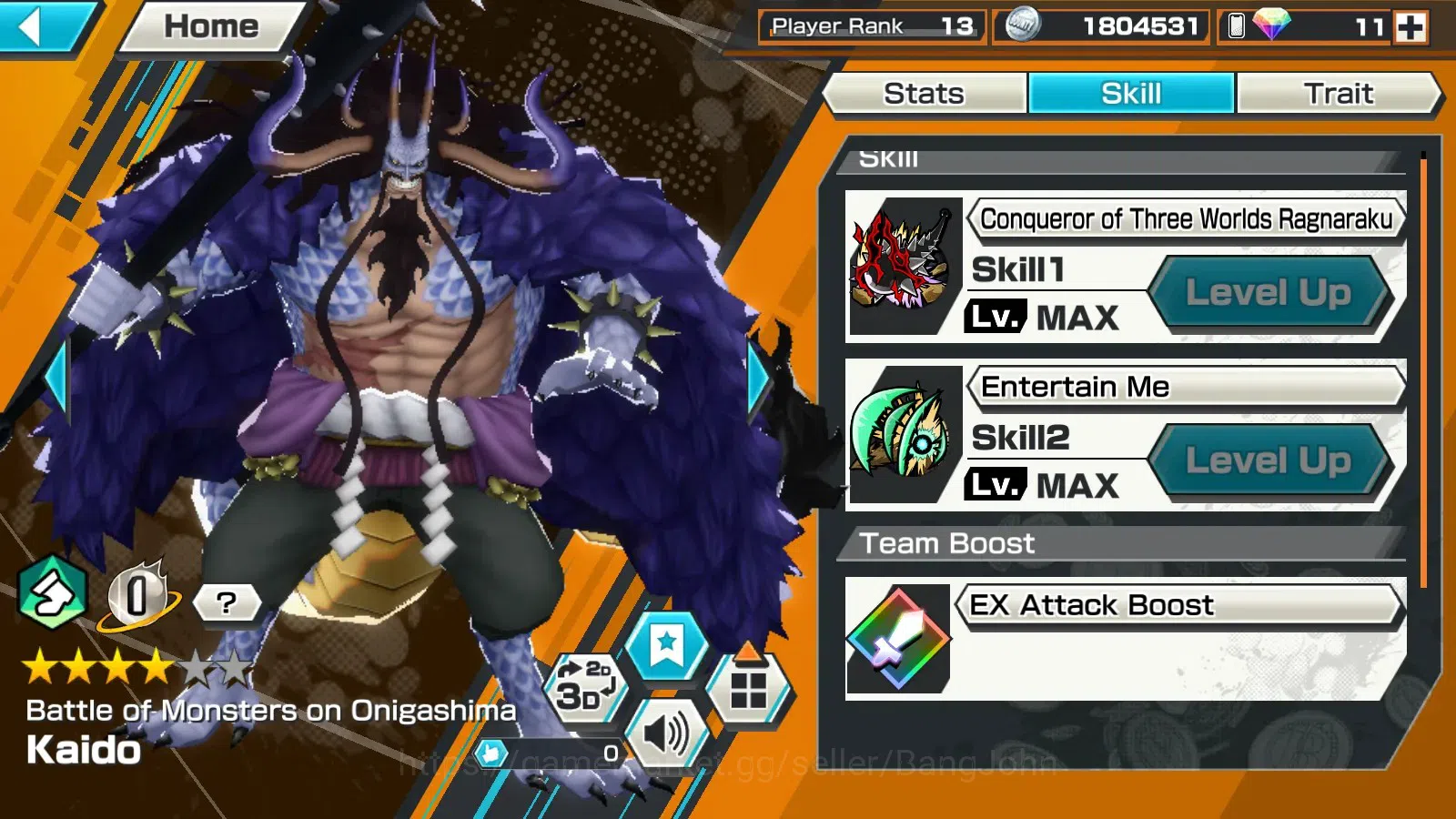 One Piece Bounty Rush Accounts Global | EX 4|PR 13|T4E Marshall D. Teach,BOM Kaid image 5