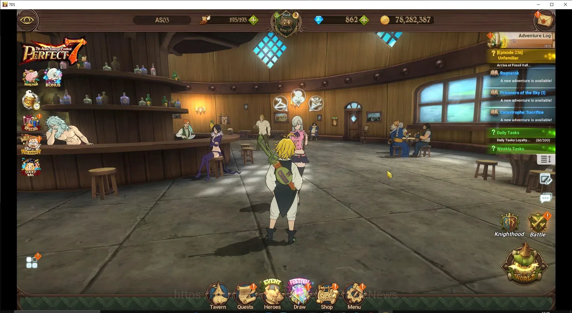 The Seven Deadly Sins: Grand Cross Accounts ASIA|4,1M CC|862 DM+71 LS|6 LR+9 UR+Many Collab|NM image 1