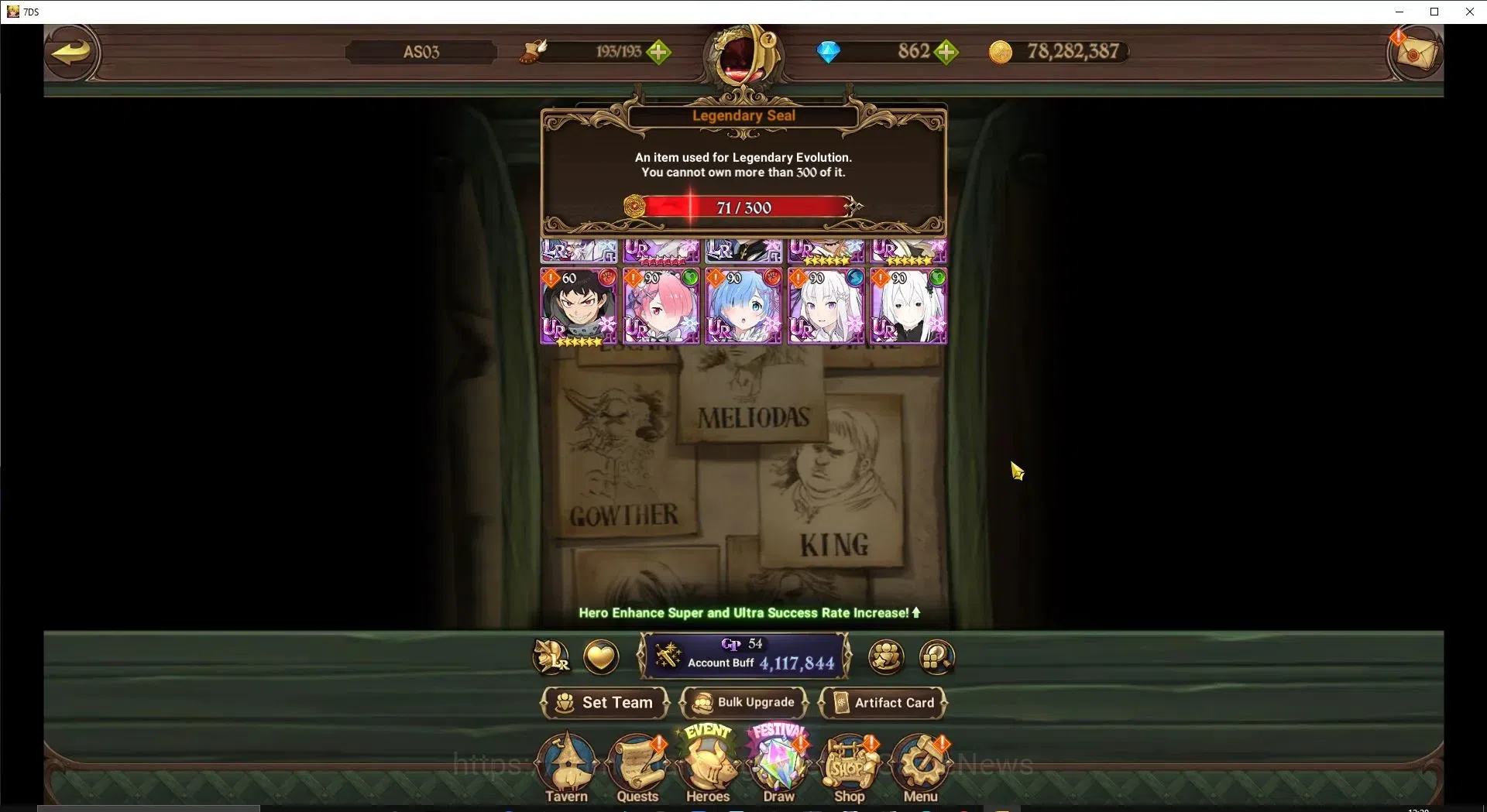 The Seven Deadly Sins: Grand Cross Accounts ASIA|4,1M CC|862 DM+71 LS|6 LR+9 UR+Many Collab|NM image 4