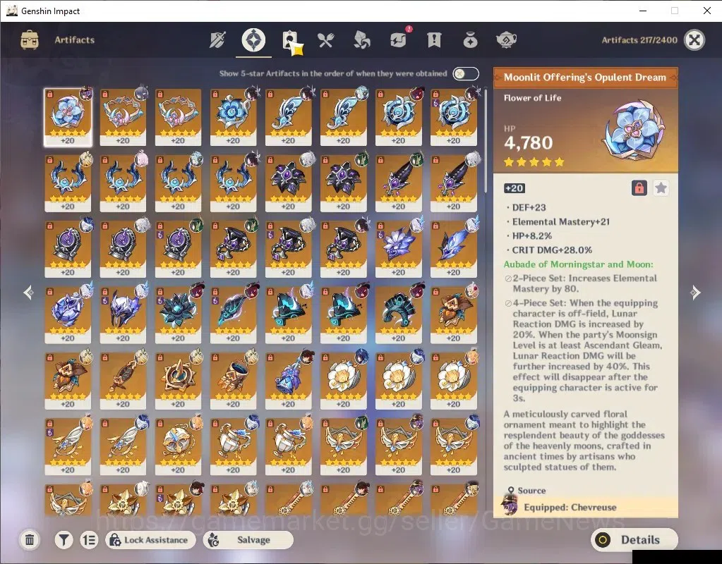 Genshin Impact Accounts Asia|AR 59|Moonlit Bloom Team|14 Limited+9(*5Wep)| image 14