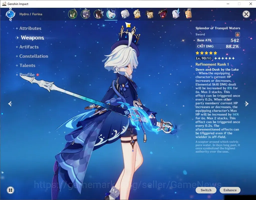 Genshin Impact Accounts Asia|AR 59|Moonlit Bloom Team|14 Limited+9(*5Wep)| image 8
