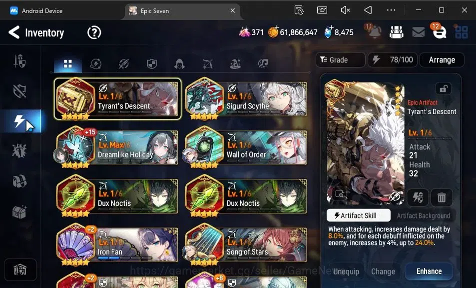 Epic Seven Accounts GLOBAL Unverif|8 ML(Shepherd of the Dark Diene,Rue image 13