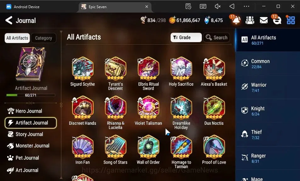 Epic Seven Accounts GLOBAL Unverif|8 ML(Shepherd of the Dark Diene,Rue image 9