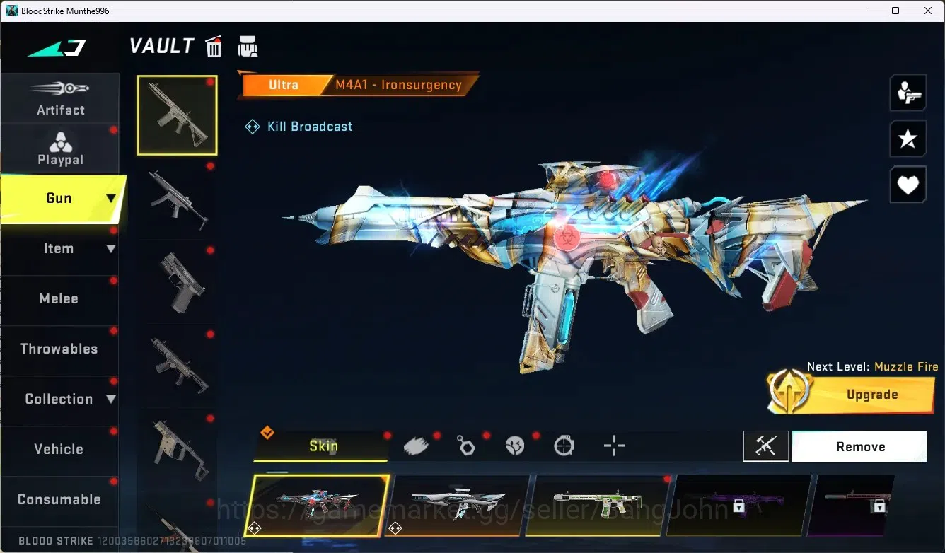 Blood Strike Accounts ASIA|1 Eternal Gun:Desert|7 Collab Gun[TR/7DS/AOT] image 2