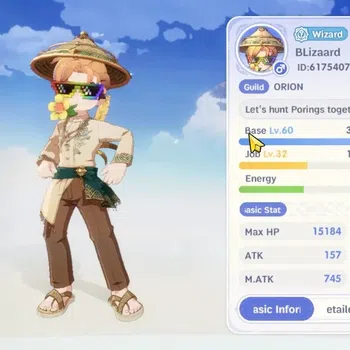 Ragnarok: The New World Accounts Sv Eddga|Unverif|Lvl 60 Wizard Fire|M. Atk 745, Max SP 2053|2 SSR Pet (Dawn T1, Skoll)|Wp+5