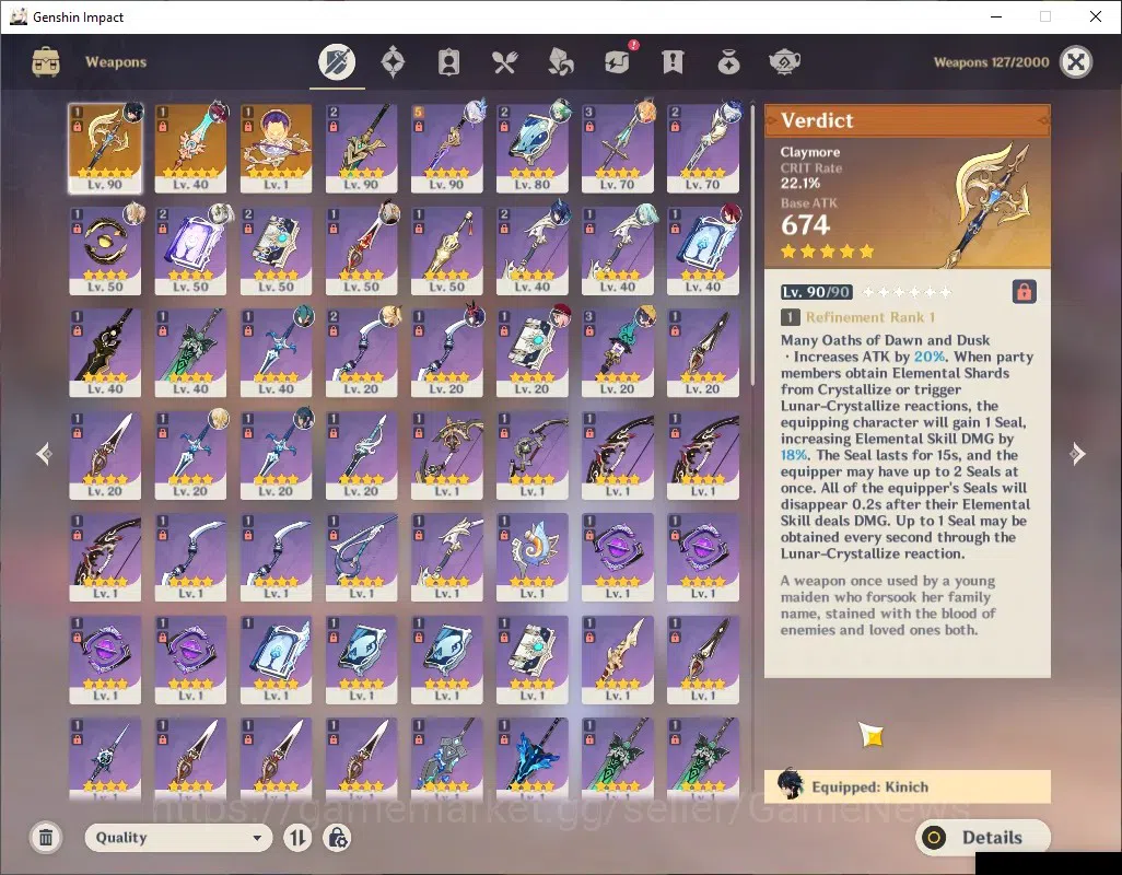 Genshin Impact Accounts ASIA|AR 56|PremFrezee [Skirk,Escoffier,Furina]|9 L image 4