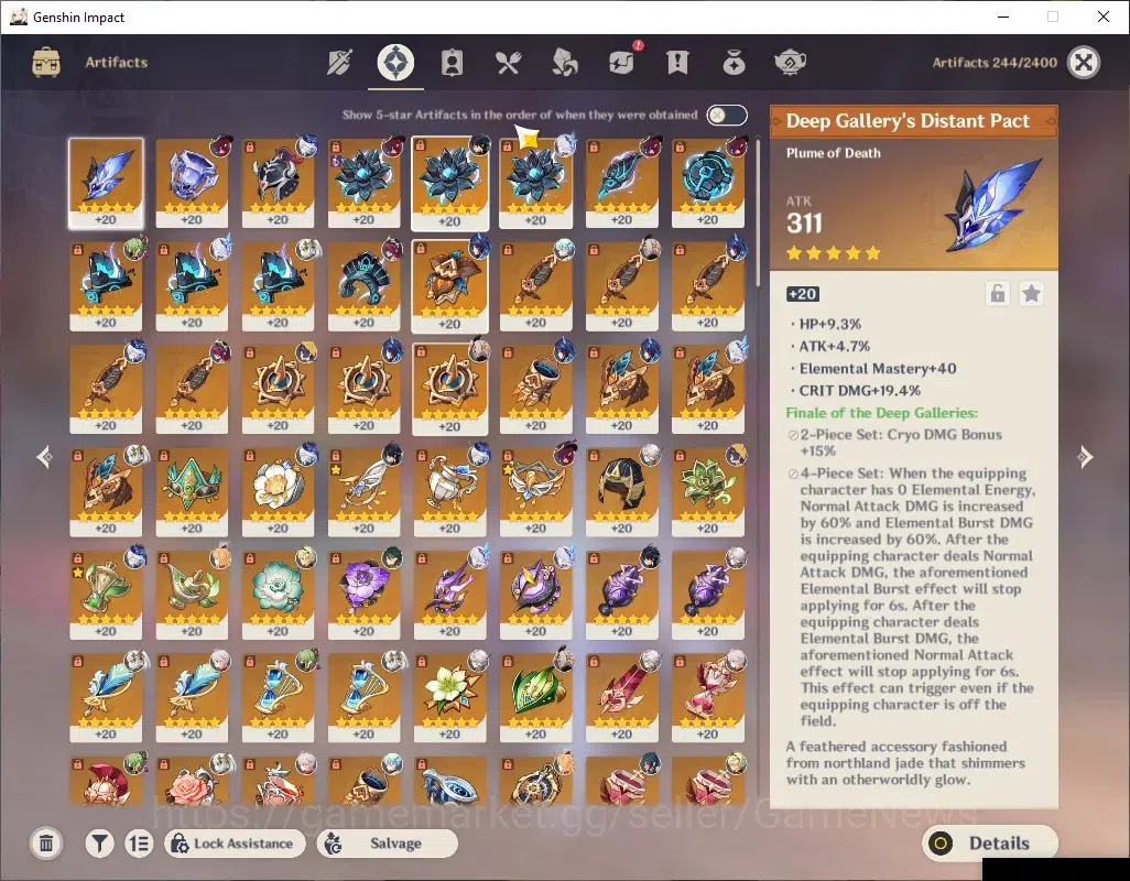 Genshin Impact Accounts ASIA|AR 56|PremFrezee [Skirk,Escoffier,Furina]|9 L image 5