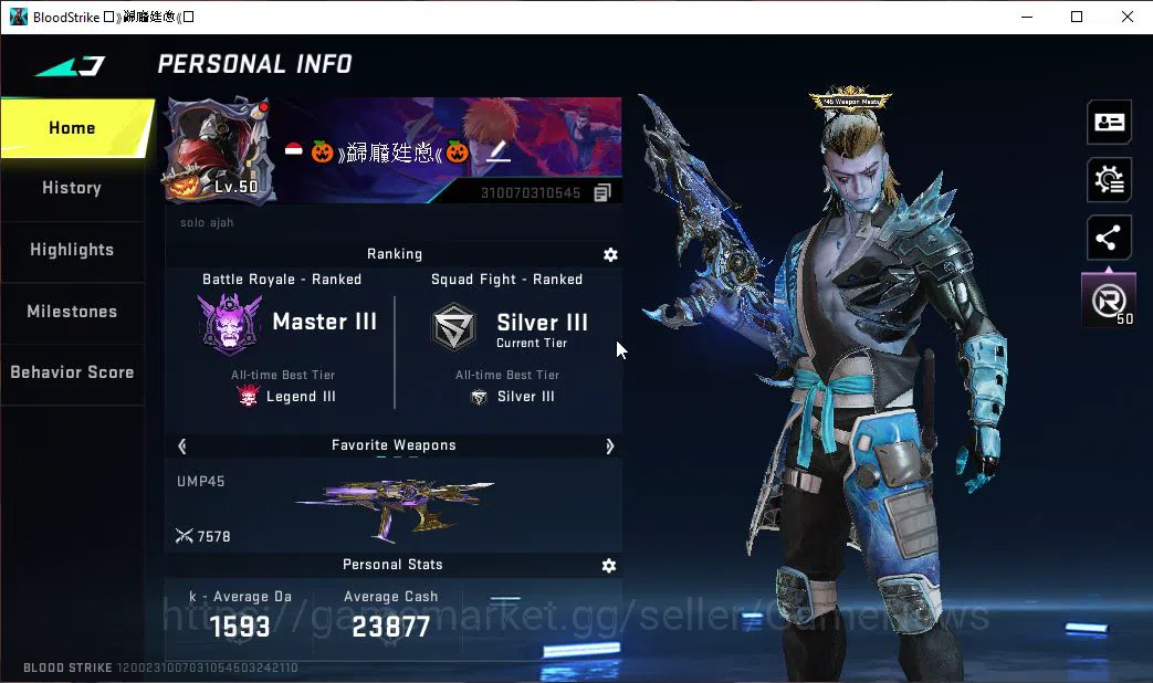 Blood Strike Accounts ASIA|7 ETERNAL COLLAB M4A1,UZI,QBZ95,SPIKE,Ethan|M image 2