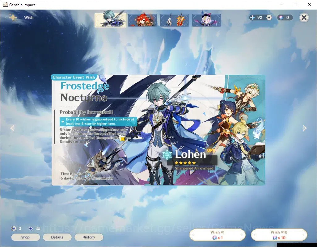 Genshin Impact Accounts ASIA|AR 42|4 Limited + 1 (*5 Weapon)|Columbina,Mav image 11