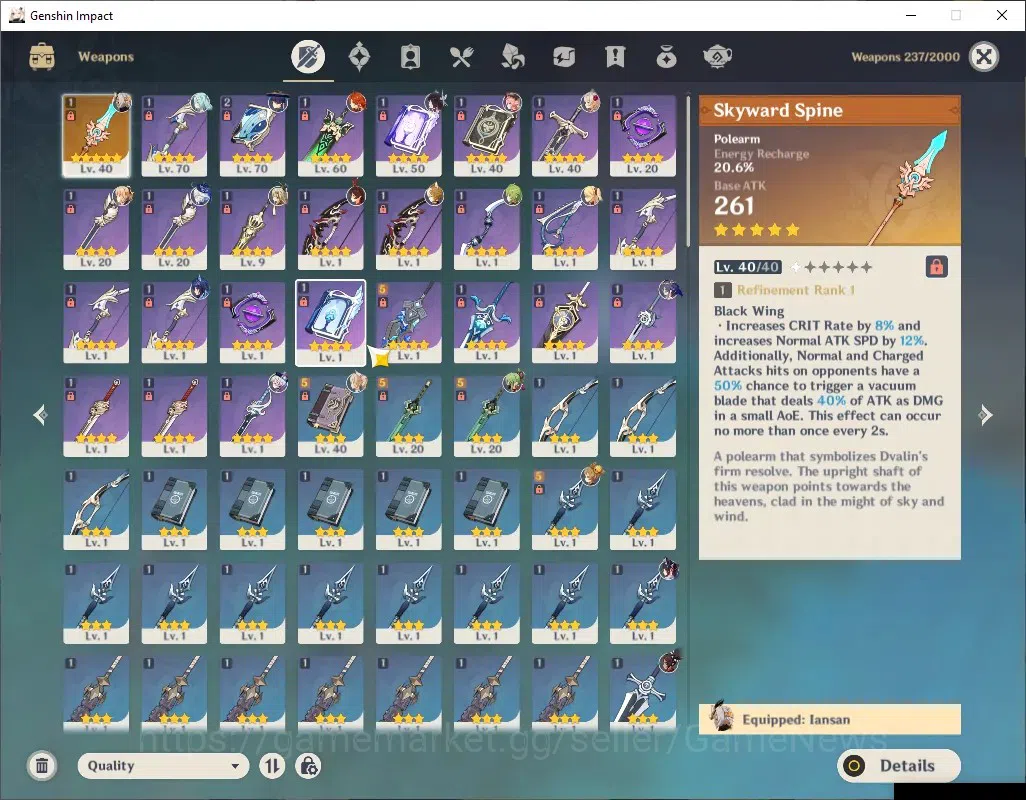 Genshin Impact Accounts ASIA|AR 42|4 Limited + 1 (*5 Weapon)|Columbina,Mav image 4