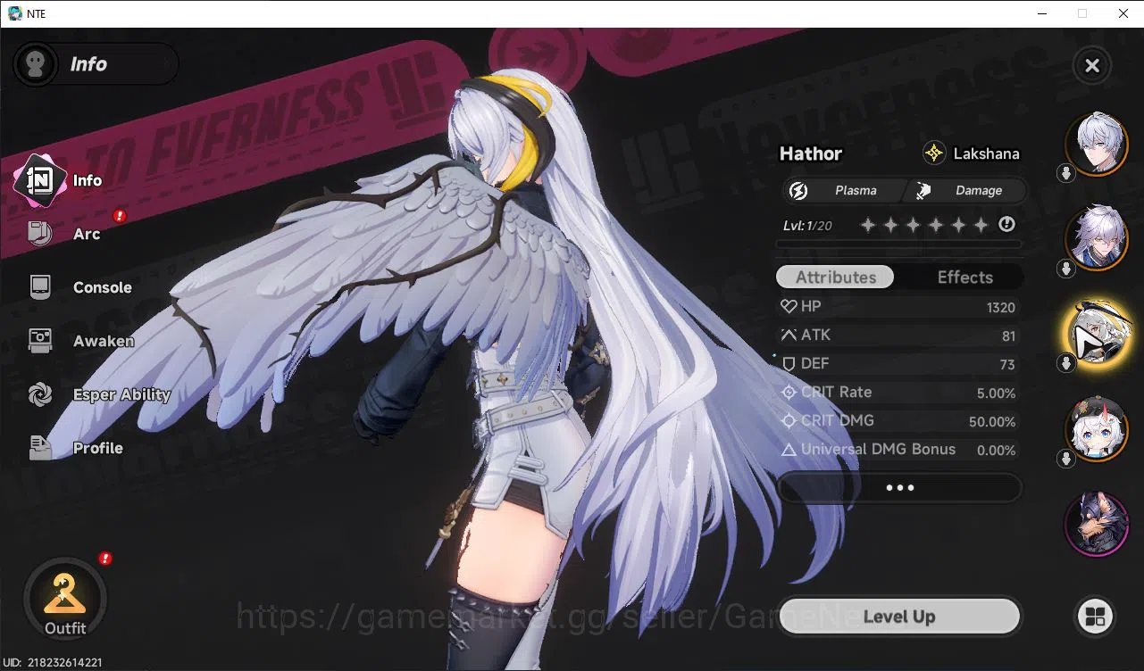 Neverness to Everness Accounts GLOBAL NA |HL 3| 3 SSR [Sakiri, Baicang, Hathor] | image 3