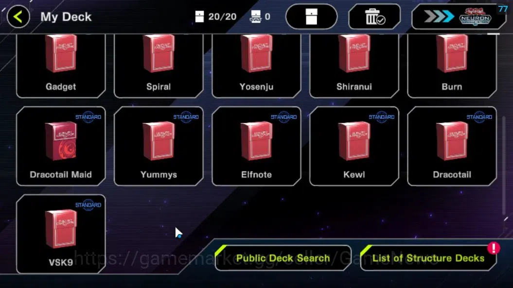 Yu-Gi-Oh! Master Duel Accounts Android|Lv 18 | 20 Deck | Kewl, VSK9, Yummys, Drac image 3