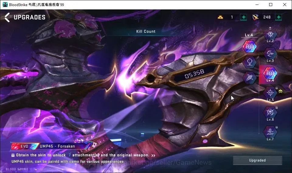 Blood Strike Accounts ASIA|2 EVO[UMP45 Lv4,MP5 Lv3]|9 ETERNAL[AK47 Lv5,K image 4