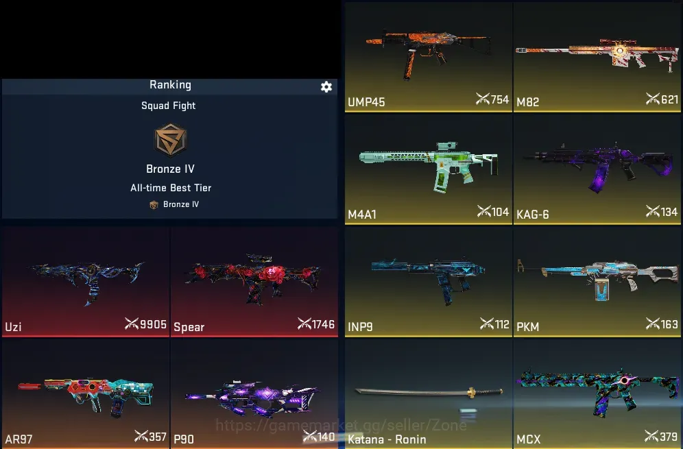 Blood Strike Accounts Others ASIA |1ETERNAL: Uzi-Star Chaser|1 LIMITED Spear|1Melee Katana-Ronin|2Ultra Gun|5Ultra 1