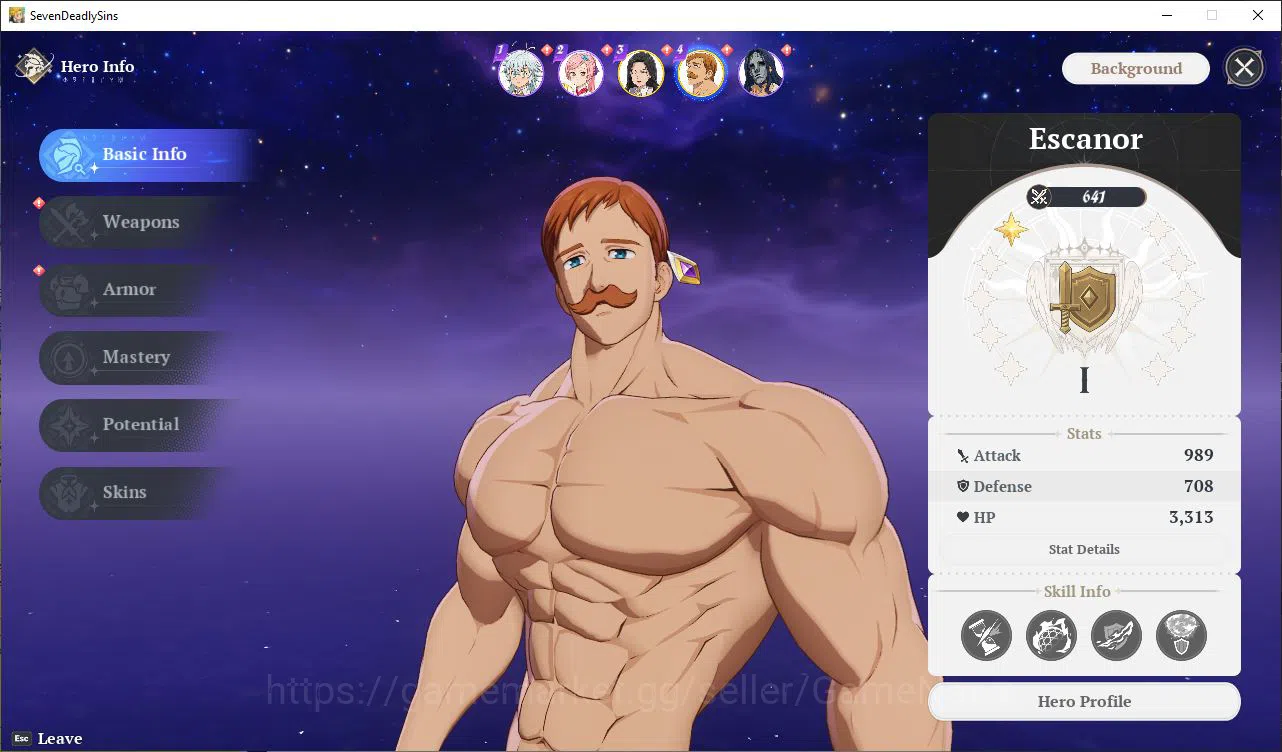 The Seven Deadly Sins: Origin Accounts SEA| Fresh Starter Lv 2 |2 SSR| Escanor Pot 1, Gui image 1