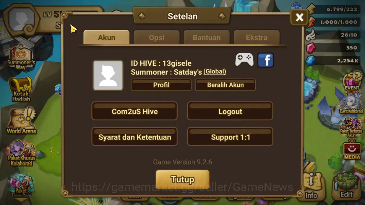Summoners War: Sky Arena Accounts Starter GLOBAL Lv51|Starter 2LD[Dark Giselle,Light Ubel]|14Total NB5,7Total Ld 2