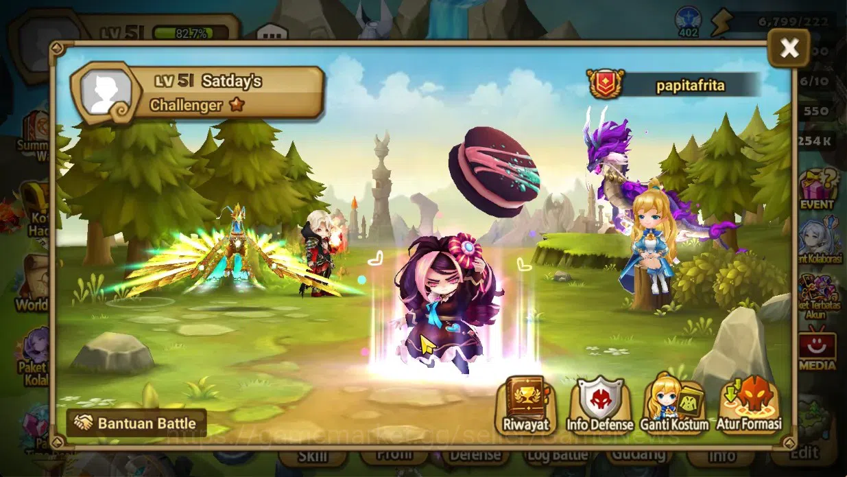 Summoners War: Sky Arena Accounts Starter GLOBAL Lv51|Starter 2LD[Dark Giselle,Light Ubel]|14Total NB5,7Total Ld 3