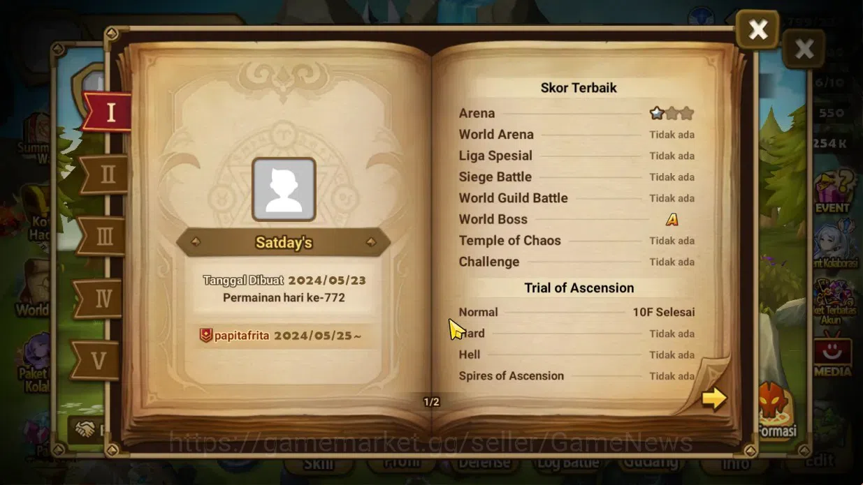 Summoners War: Sky Arena Accounts Starter GLOBAL Lv51|Starter 2LD[Dark Giselle,Light Ubel]|14Total NB5,7Total Ld 4