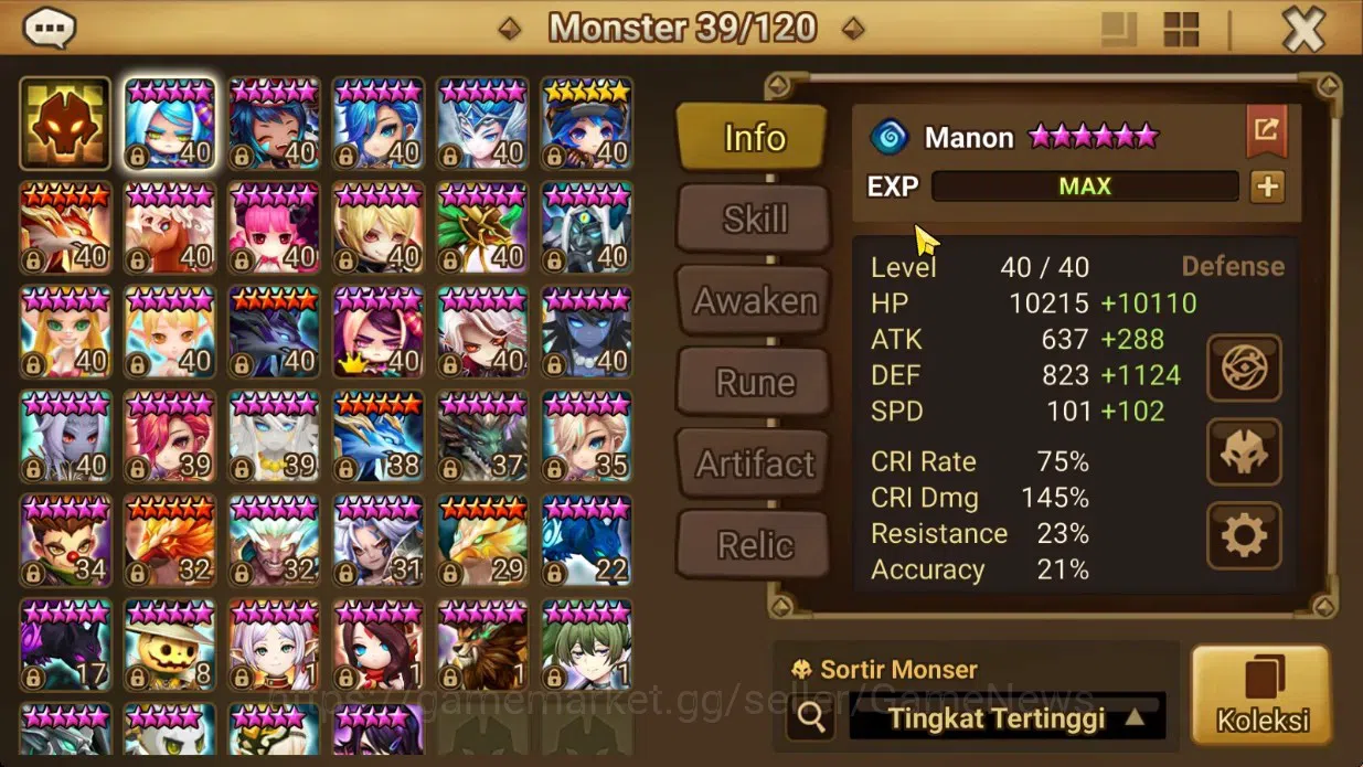 Summoners War: Sky Arena Accounts Starter GLOBAL Lv51|Starter 2LD[Dark Giselle,Light Ubel]|14Total NB5,7Total Ld 9
