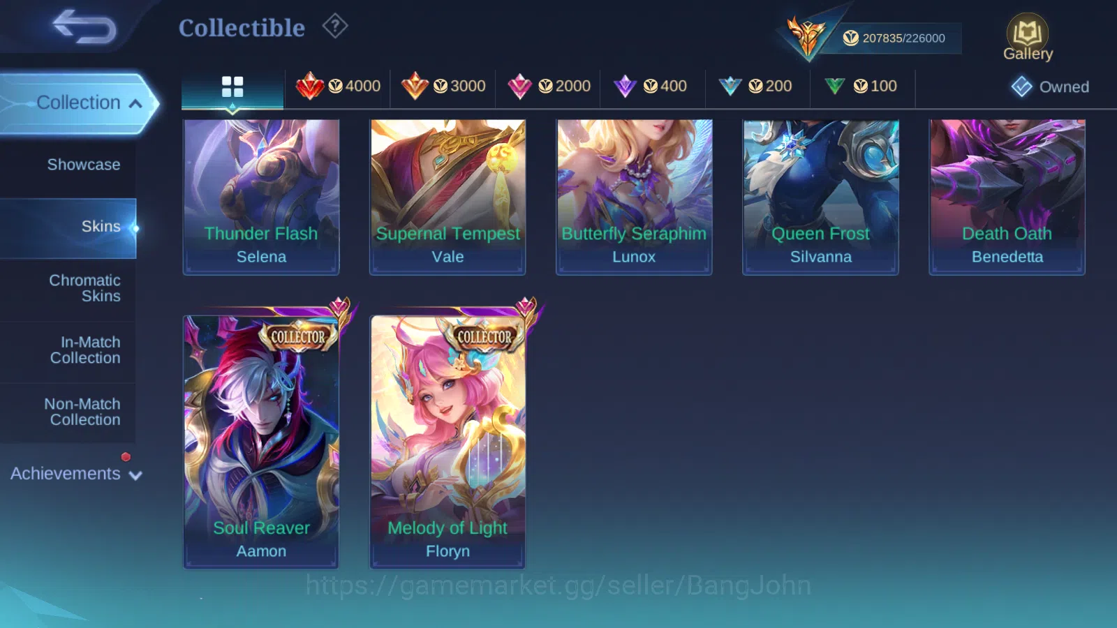 Mobile Legends: Bang Bang Accounts Hero 132 Skin 523 | Legend GS, Lunox | Zenith Sele image 10