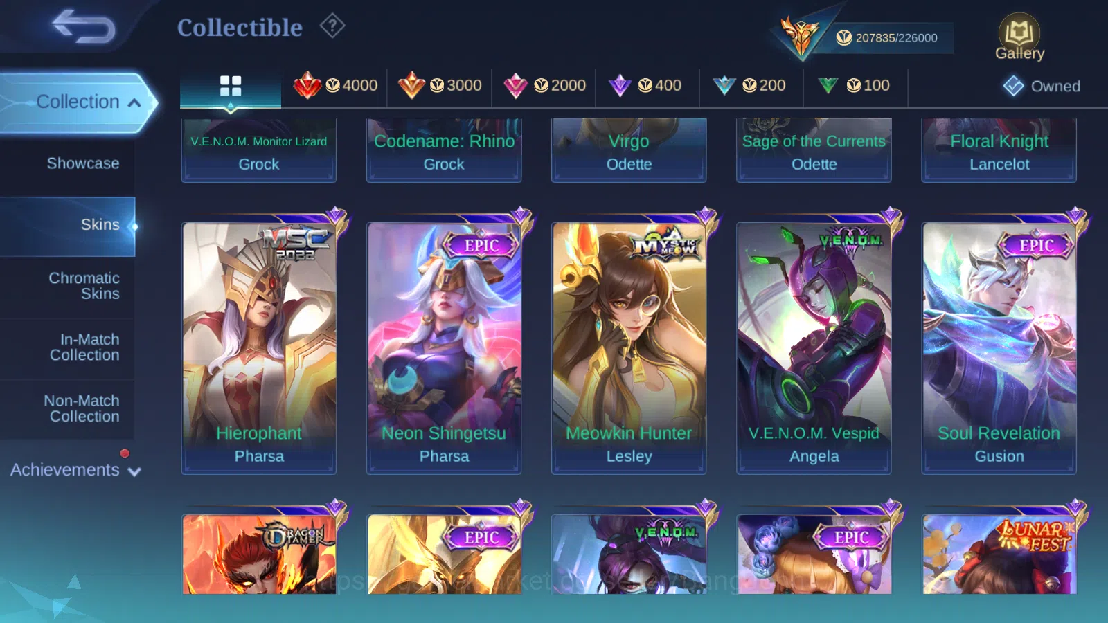Mobile Legends: Bang Bang Accounts Hero 132 Skin 523 | Legend GS, Lunox | Zenith Sele image 11