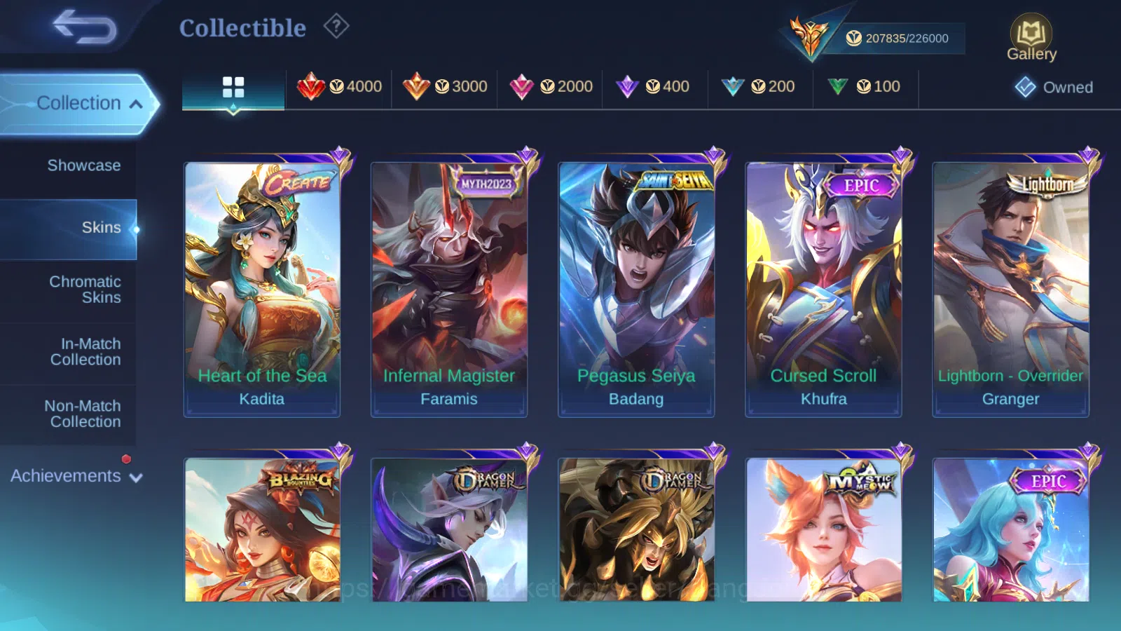 Mobile Legends: Bang Bang Accounts Hero 132 Skin 523 | Legend GS, Lunox | Zenith Sele image 13