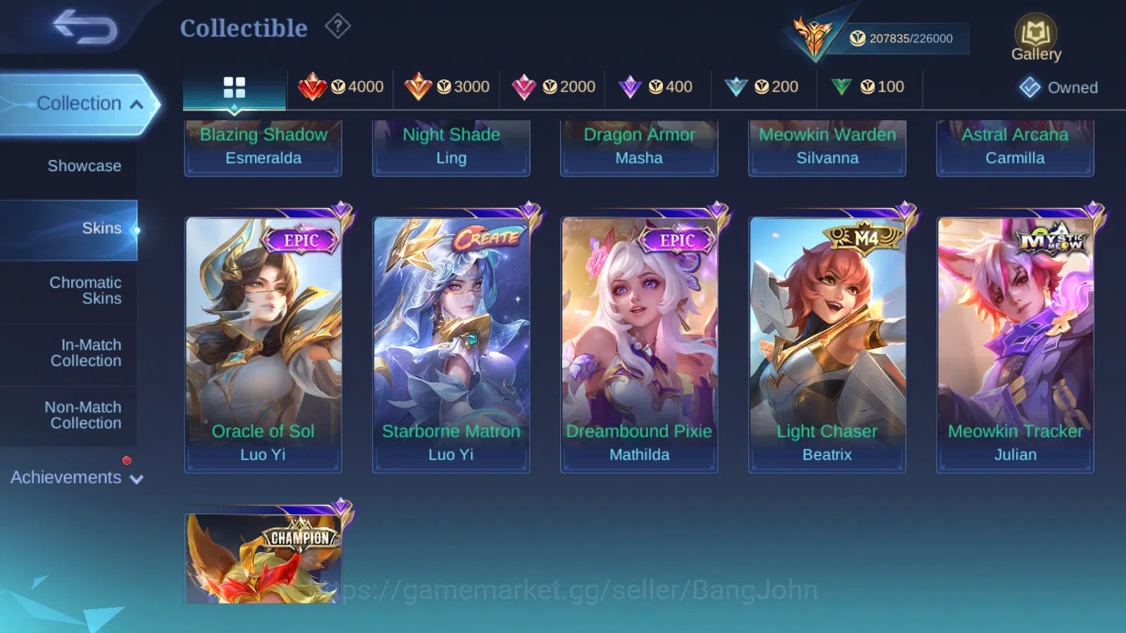 Mobile Legends: Bang Bang Accounts Hero 132 Skin 523 | Legend GS, Lunox | Zenith Sele image 14