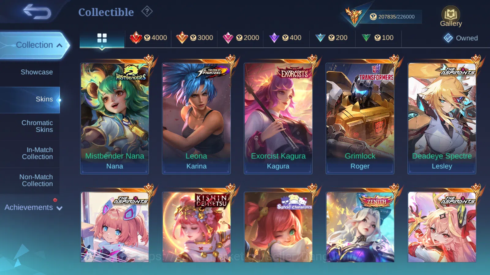 Mobile Legends: Bang Bang Accounts Hero 132 Skin 523 | Legend GS, Lunox | Zenith Sele image 2