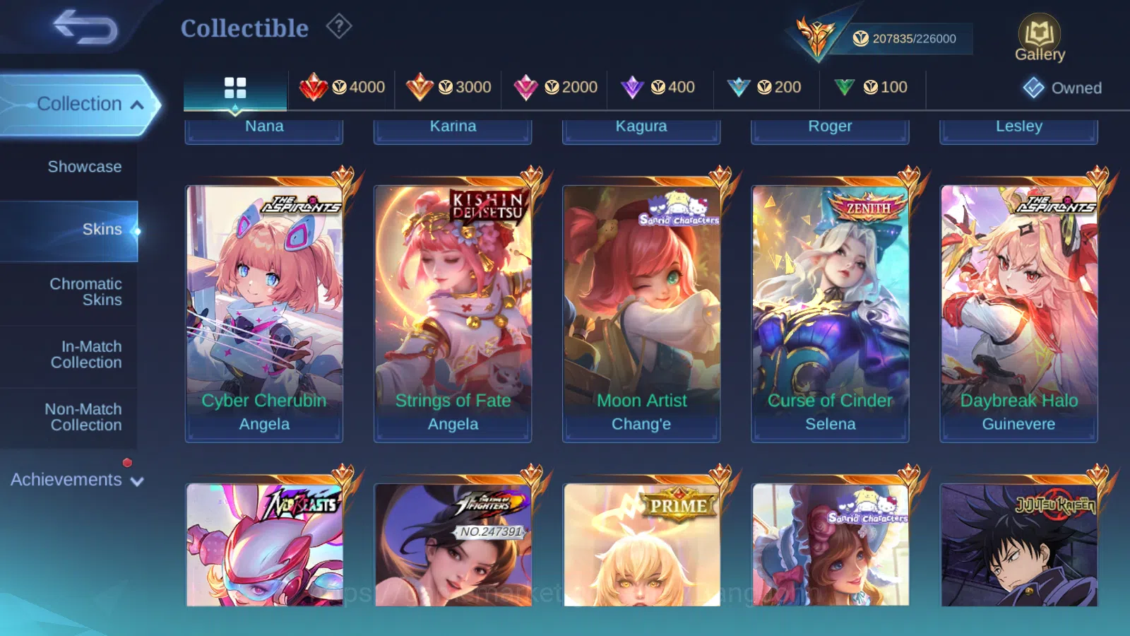 Mobile Legends: Bang Bang Accounts Hero 132 Skin 523 | Legend GS, Lunox | Zenith Sele image 3