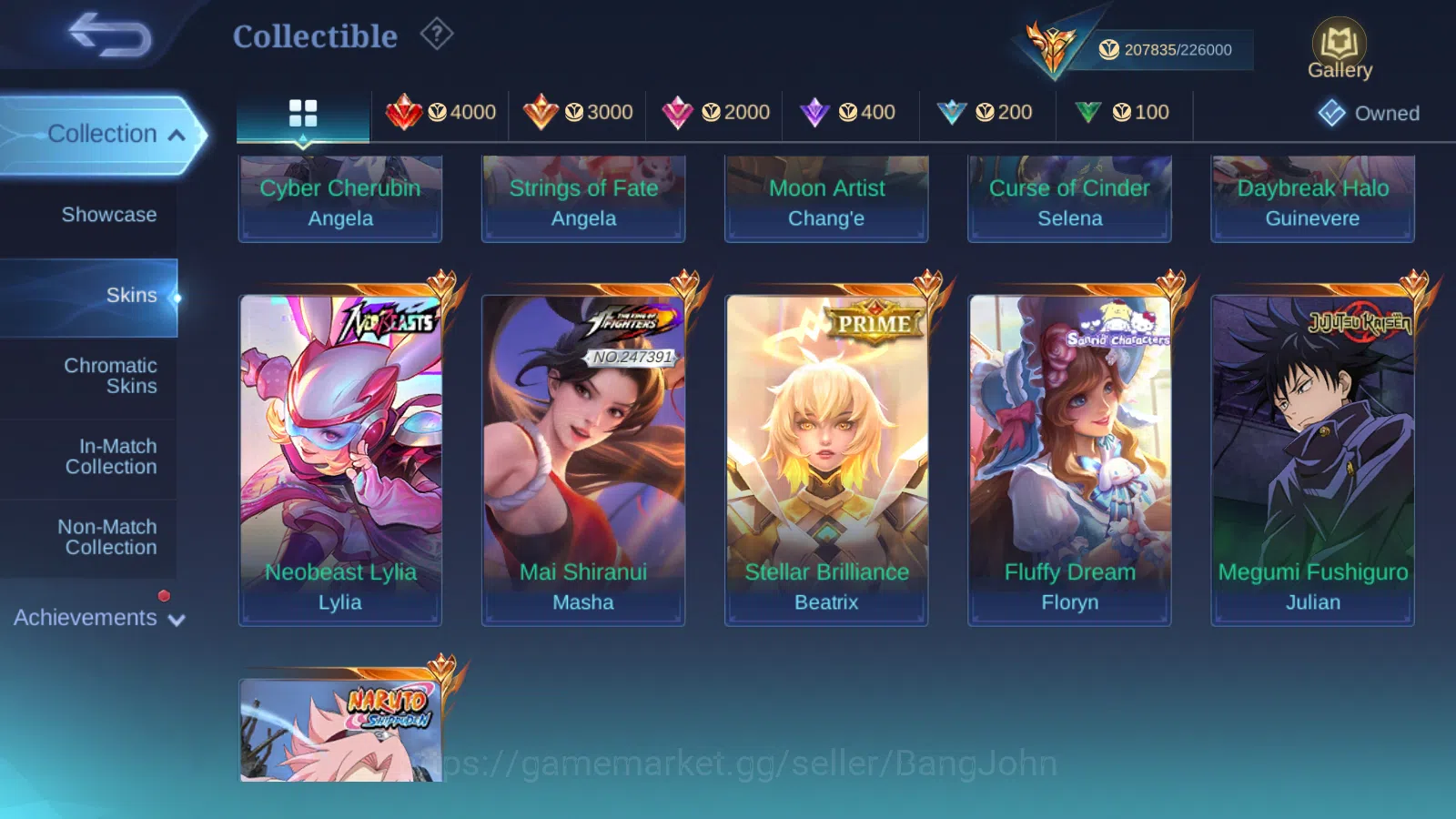 Mobile Legends: Bang Bang Accounts Hero 132 Skin 523 | Legend GS, Lunox | Zenith Sele image 4