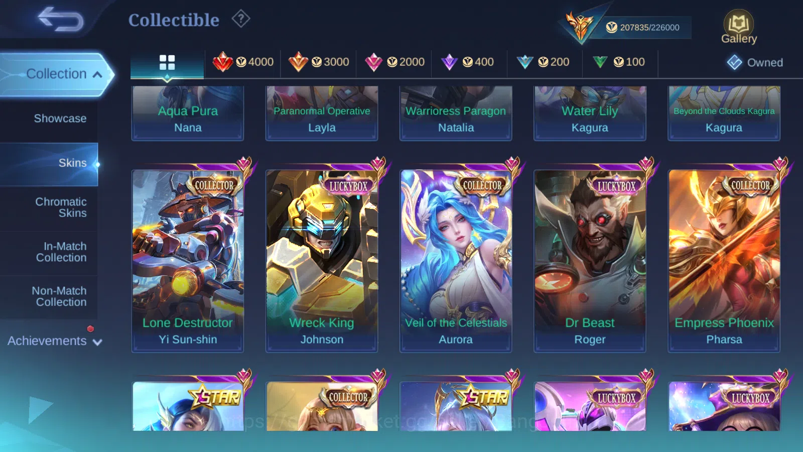 Mobile Legends: Bang Bang Accounts Hero 132 Skin 523 | Legend GS, Lunox | Zenith Sele image 7
