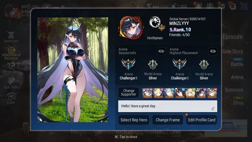 Epic Seven Accounts High-End Global Unverif| 17ML(Lisette, LotS, TR Elvira, RoL Zio, Etc.)|Abyss F101|PoH55+MoR94|Episode 1