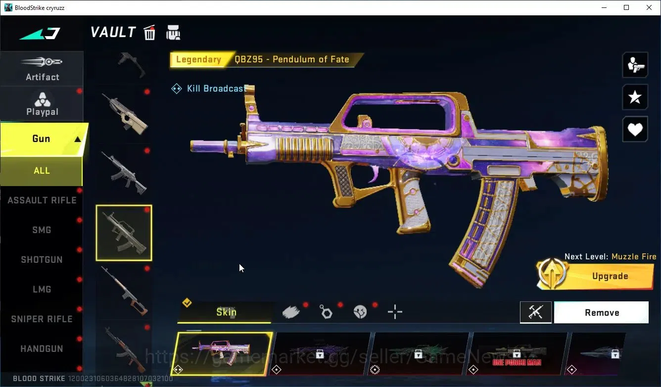 Blood Strike Accounts Collab Skin ASIA|EVO Lv3 M1887-Destroyer+3 ULTRA [PittchStrike Emma,katya,Nova]|5 12