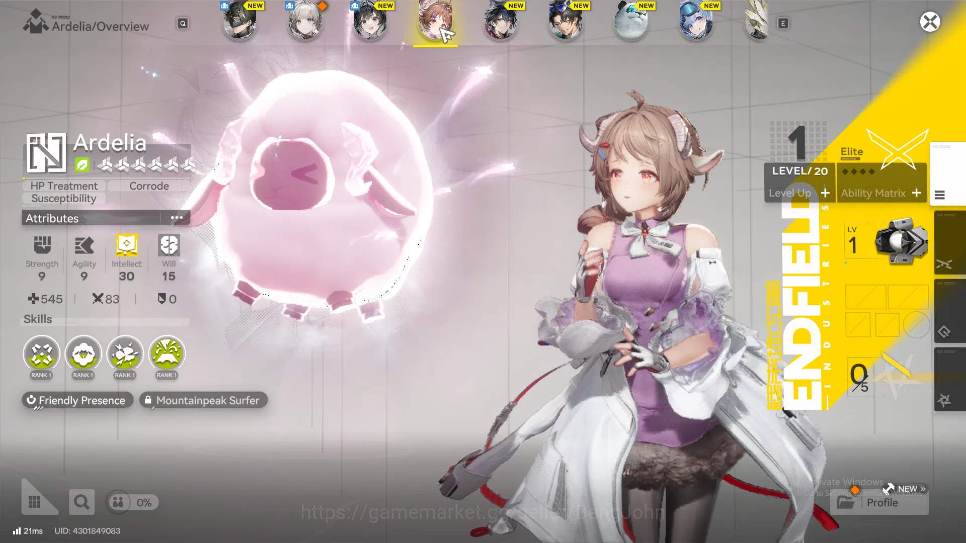 ASIA | starter fresh, Ardelia, WP 6 s 1, More detail check SS AKE265B Arknights: Endfield Accounts ASIA | starter fresh, Ardelia, WP 6 s 1, More deta image 1