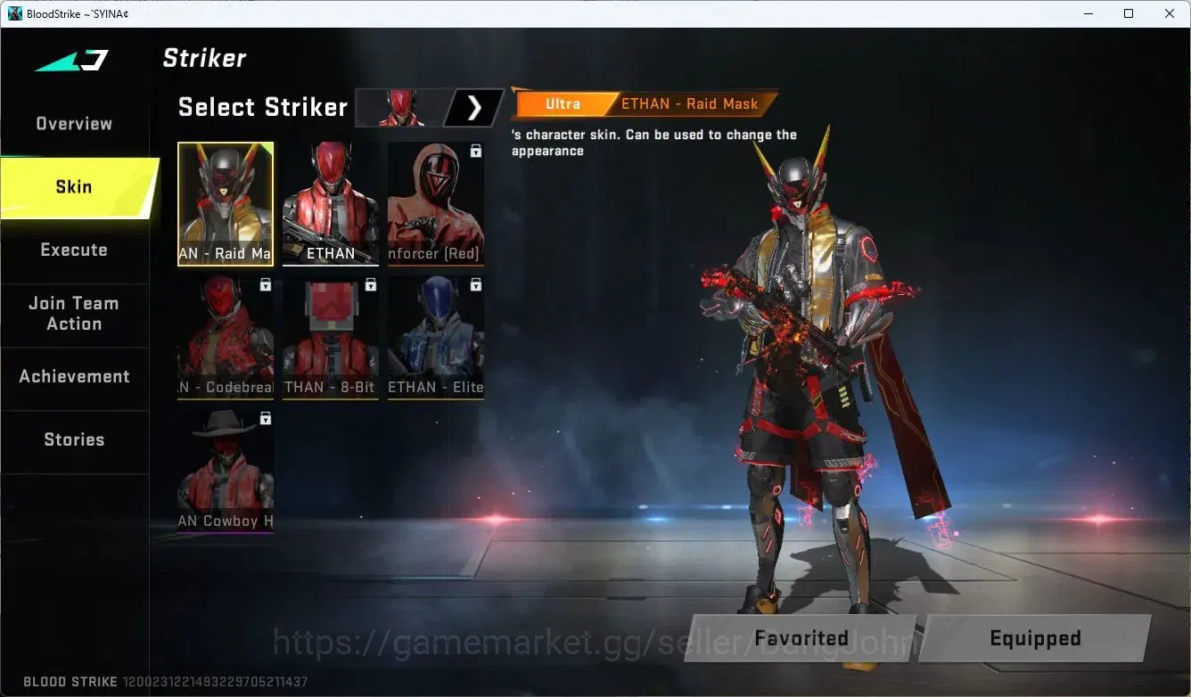 Blood Strike Accounts ASIA | 2 ULTRA Striker: ETHAN Raid Mask | 2 LEGEND image 5