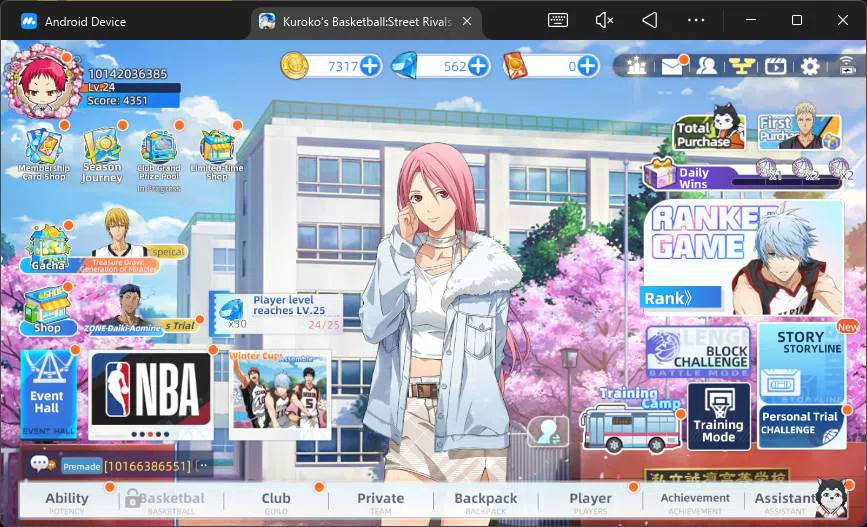 Kuroko's Basketball Street Rivals Accounts SEA|SV24|Lv24|Zone Taiga,Tetsuya Kuroko A1,Seijuro image 1