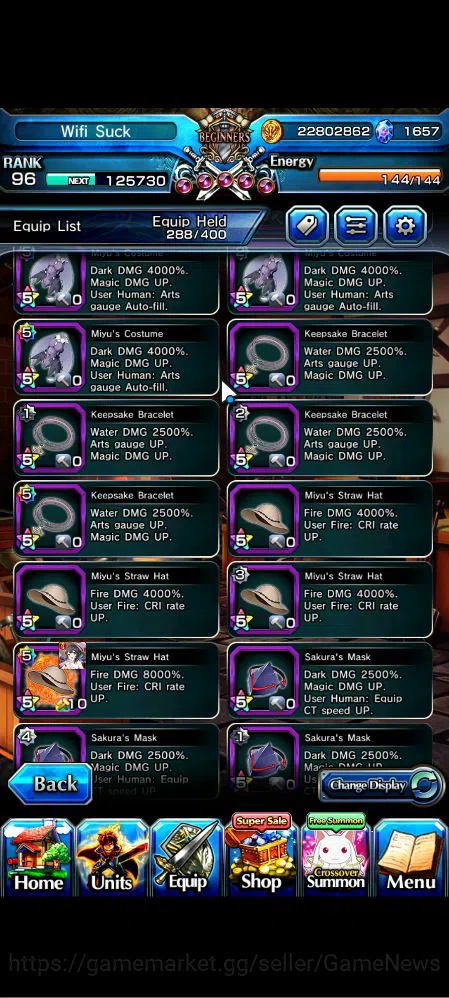 Grand Summoners Accounts Global|Rank 96|42 RGB+1657 Gems|22 Ascend|InumutaT image 12