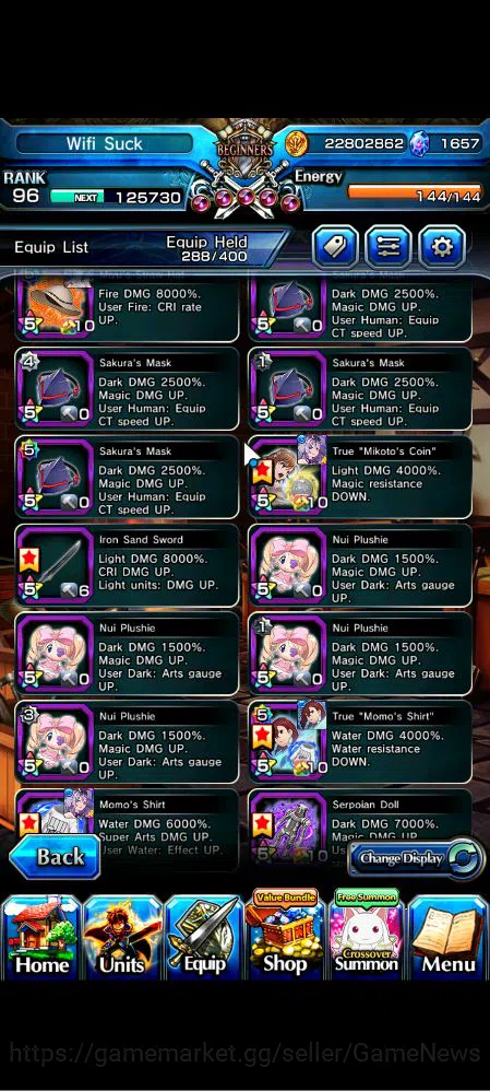 Grand Summoners Accounts Global|Rank 96|42 RGB+1657 Gems|22 Ascend|InumutaT image 13