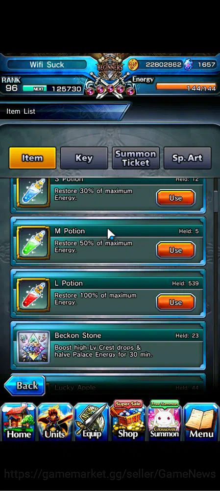 Grand Summoners Accounts Global|Rank 96|42 RGB+1657 Gems|22 Ascend|InumutaT image 2