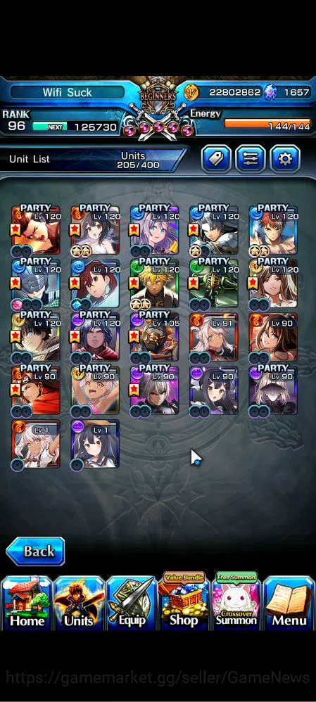 Grand Summoners Accounts Global|Rank 96|42 RGB+1657 Gems|22 Ascend|InumutaT image 3