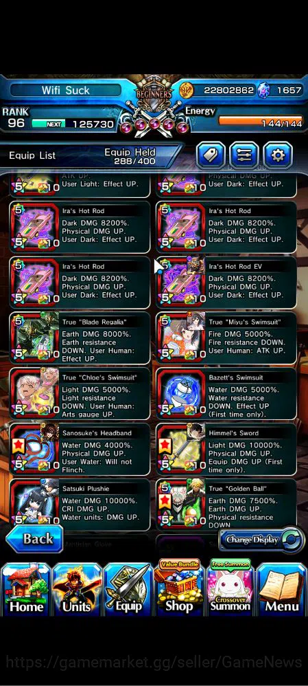 Grand Summoners Accounts Global|Rank 96|42 RGB+1657 Gems|22 Ascend|InumutaT image 9