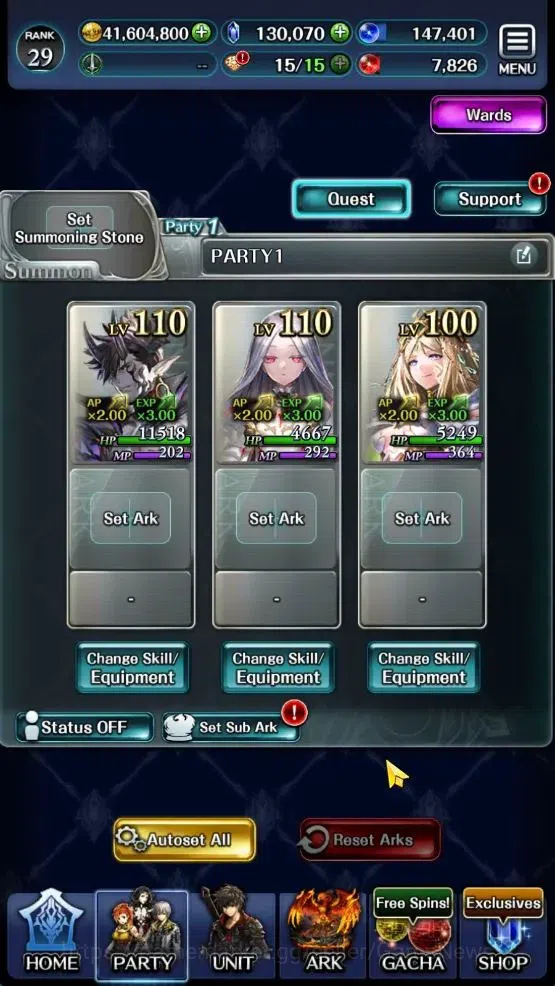 Last Cloudia Accounts GLOBAL|Rank 29|130K Crystal|Top Tier Unit [DL Jude image 13