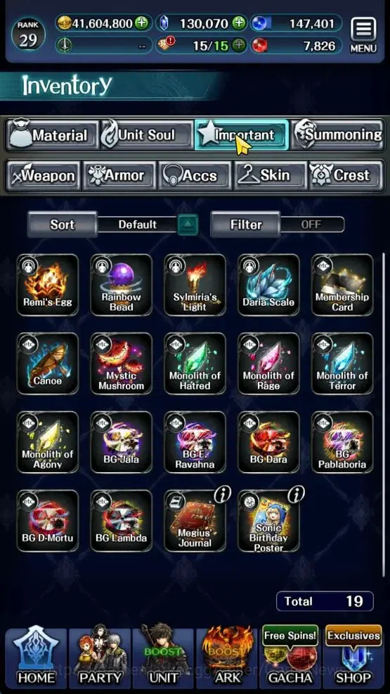 Last Cloudia Accounts GLOBAL|Rank 29|130K Crystal|Top Tier Unit [DL Jude image 19